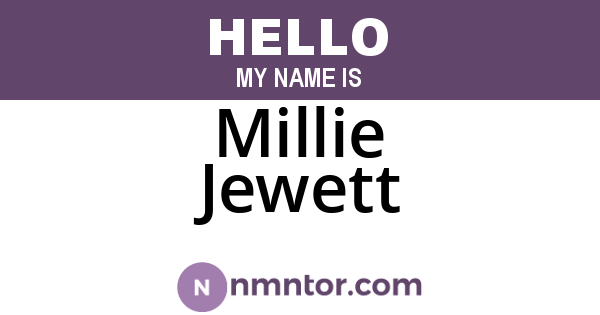 Millie Jewett