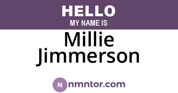 Millie Jimmerson