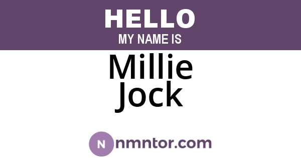 Millie Jock