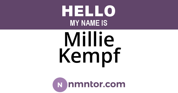 Millie Kempf