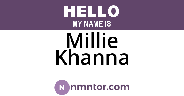 Millie Khanna