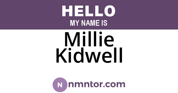 Millie Kidwell