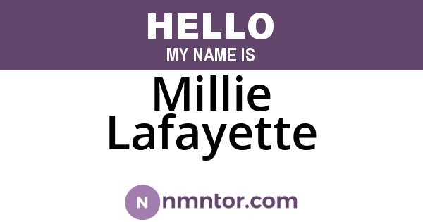 Millie Lafayette