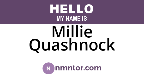 Millie Quashnock