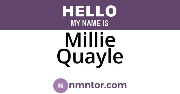 Millie Quayle