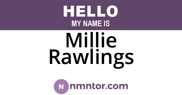 Millie Rawlings
