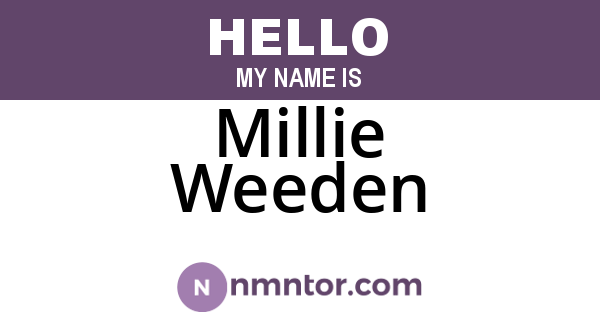 Millie Weeden