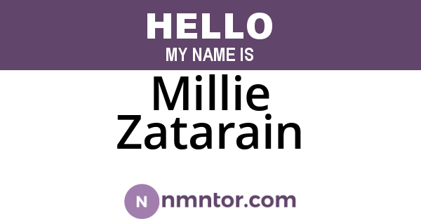 Millie Zatarain