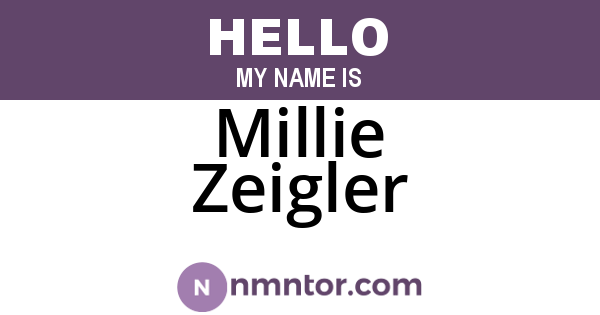 Millie Zeigler
