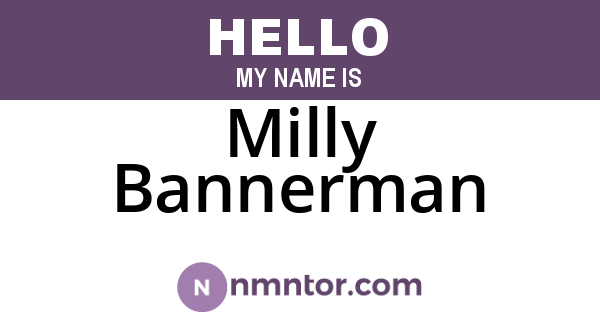 Milly Bannerman