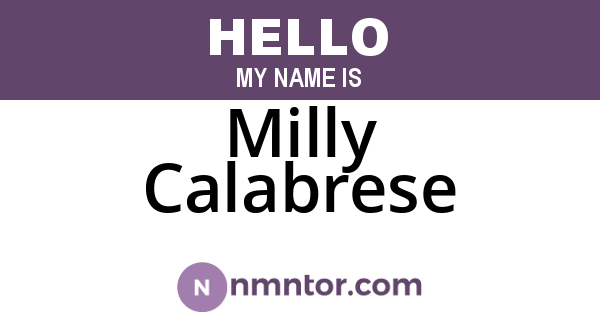 Milly Calabrese