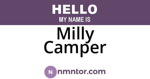 Milly Camper