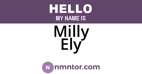 Milly Ely