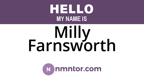Milly Farnsworth
