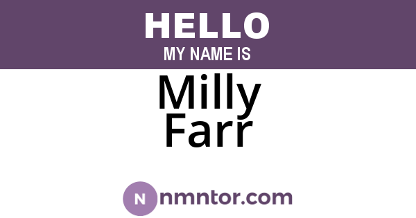 Milly Farr
