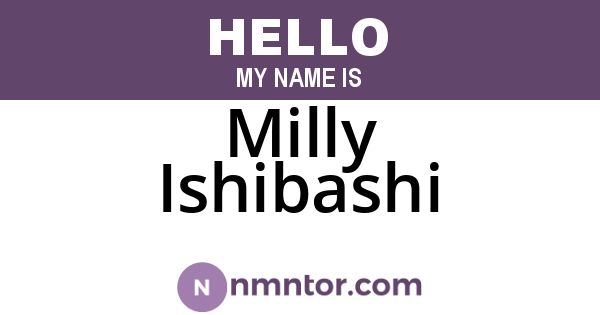 Milly Ishibashi