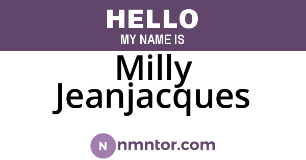 Milly Jeanjacques