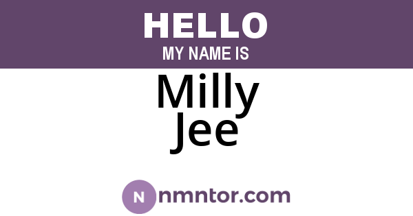 Milly Jee