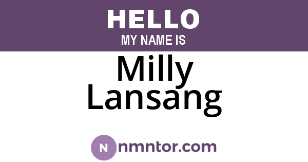 Milly Lansang