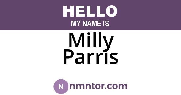 Milly Parris