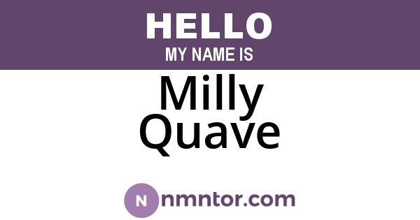 Milly Quave