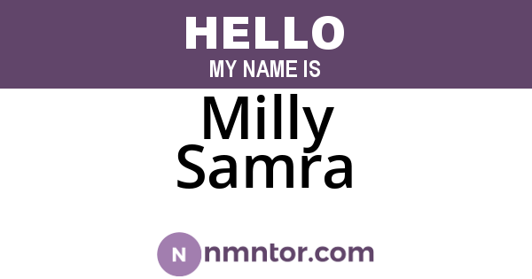 Milly Samra