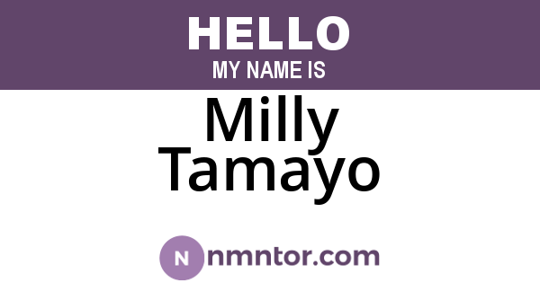 Milly Tamayo
