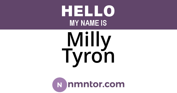 Milly Tyron