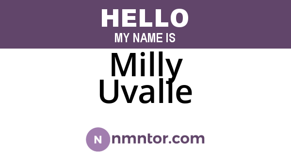 Milly Uvalle