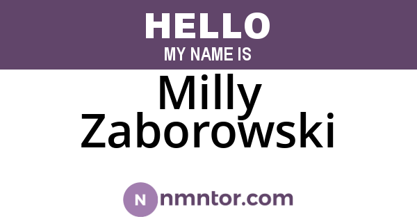 Milly Zaborowski