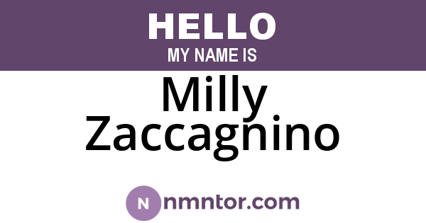 Milly Zaccagnino