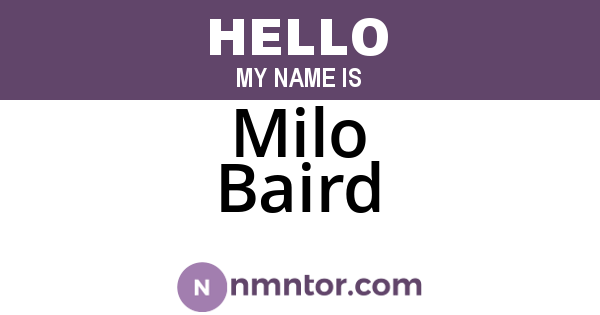 Milo Baird