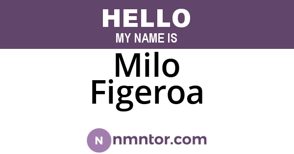 Milo Figeroa