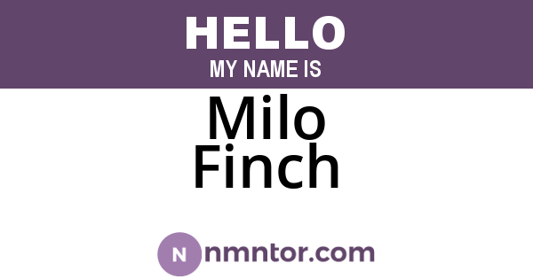 Milo Finch