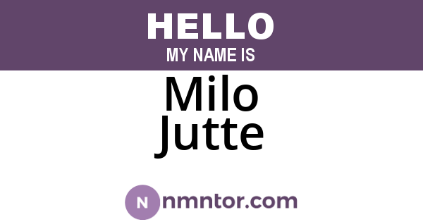 Milo Jutte