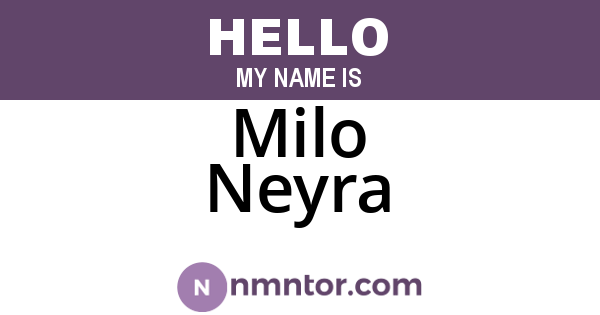 Milo Neyra