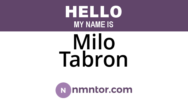 Milo Tabron