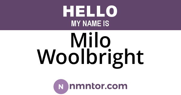 Milo Woolbright
