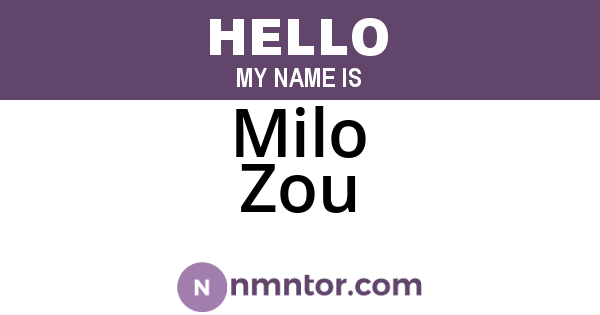 Milo Zou