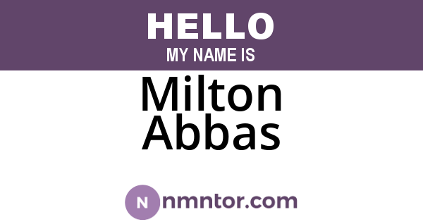 Milton Abbas