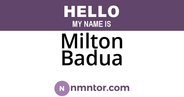 Milton Badua