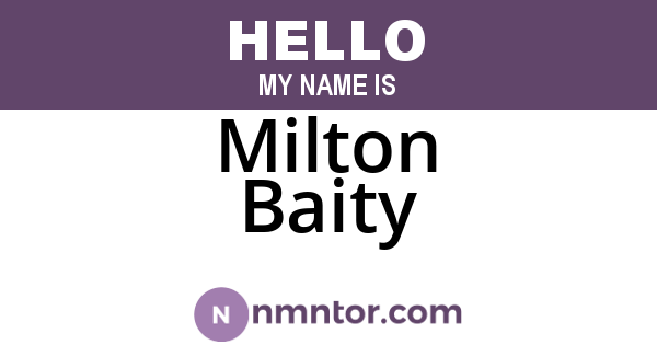Milton Baity