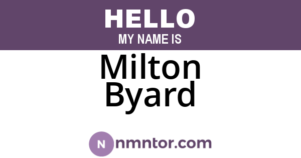 Milton Byard