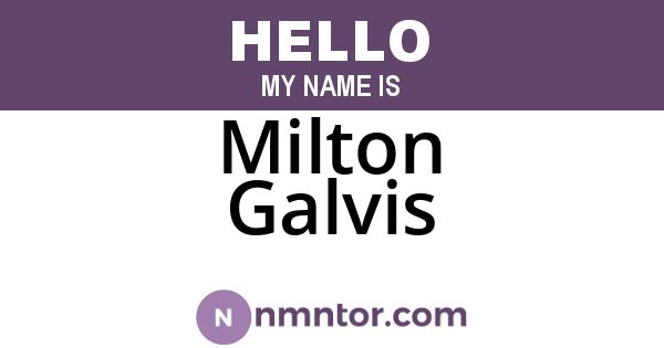 Milton Galvis