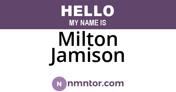 Milton Jamison