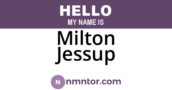 Milton Jessup