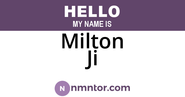 Milton Ji