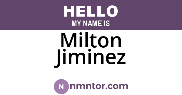 Milton Jiminez