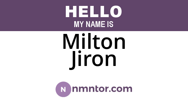 Milton Jiron