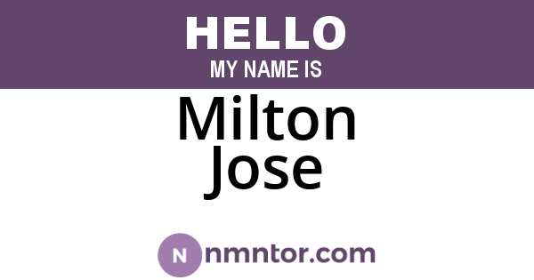 Milton Jose